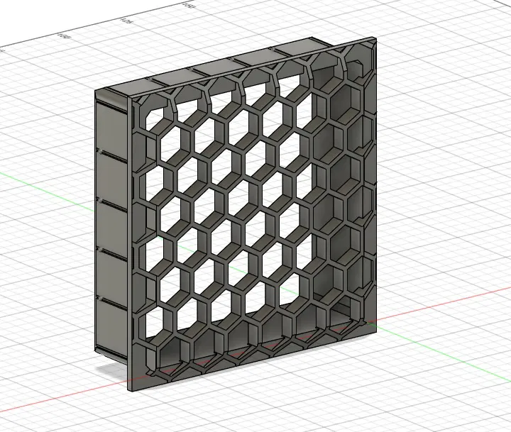 Nắp thông gió họa tiết tổ ong 90x90mm - Thiết kế in 3D hiện đại - Image 1