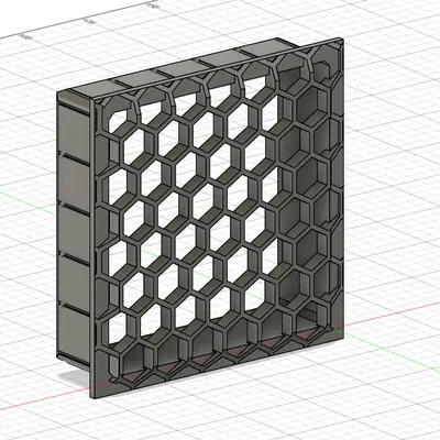 Nắp thông gió họa tiết tổ ong 90x90mm - Thiết kế in 3D hiện đại