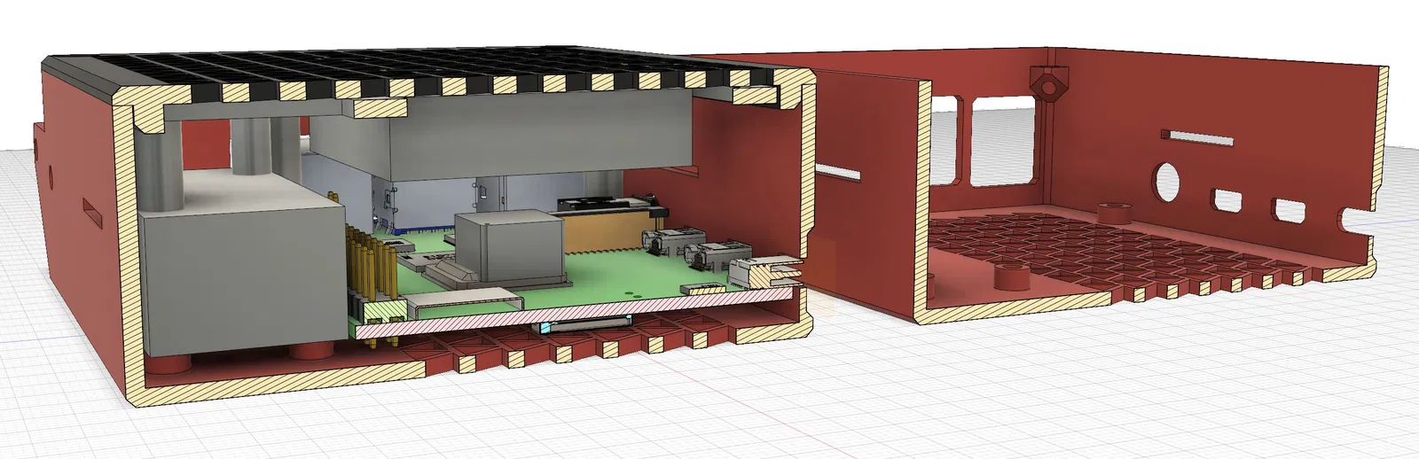 Case Raspberry Pi 4 kèm bộ hạ áp - Gắn quạt 40mm - Tương thích Prusa i3 MK3 và treo tường - Image 4