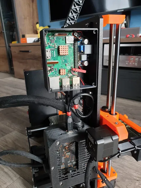 Case Raspberry Pi 4 kèm bộ hạ áp - Gắn quạt 40mm - Tương thích Prusa i3 MK3 và treo tường - Image 6