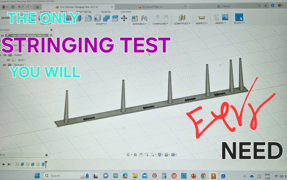 Bài kiểm tra stringing tối thượng cho mọi máy in 3D (V4.2) - Image 1
