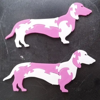 Mô hình Puzzle Chó Dackel trong sở thú trong mơ