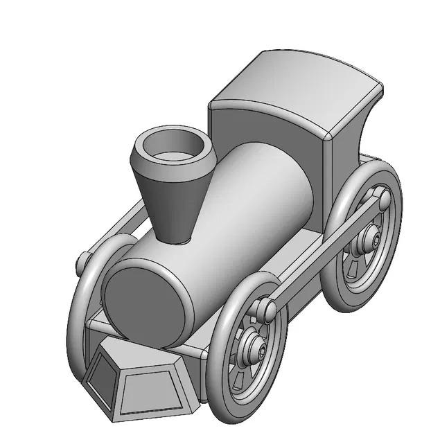 Mô hình đầu tàu xe lửa đồ chơi mini in 3D cực xinh - Image 1