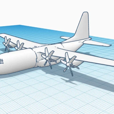 Mô hình máy bay vận tải C-130J in 3D cực chất để trang trí