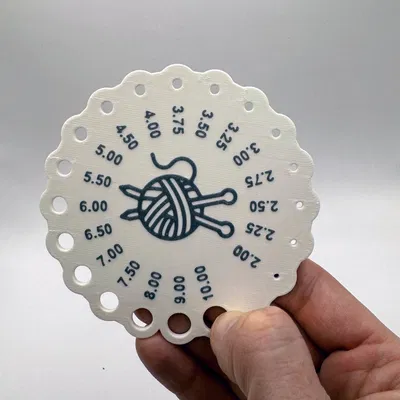 Thước đo cỡ kim đan (Knitting Size Tool) - In 3D tiện lợi