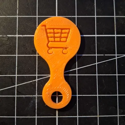 Mô hình chìa khóa xe đẩy siêu thị in 3D tiện lợi