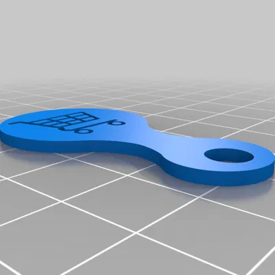 Mô hình chìa khóa xe đẩy siêu thị in 3D tiện lợi