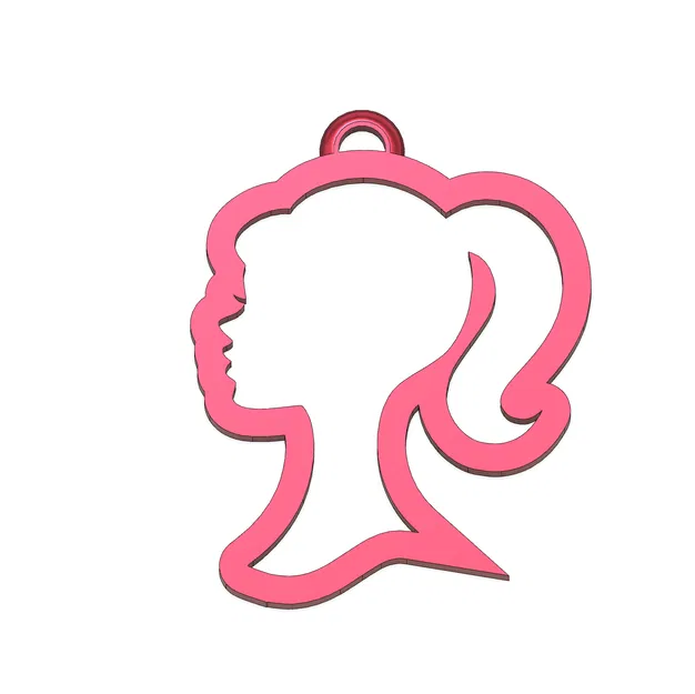 Móc khóa Barbie - Mẫu in 3D hình bóng cực xinh cho người mới bắt đầu - Image 1