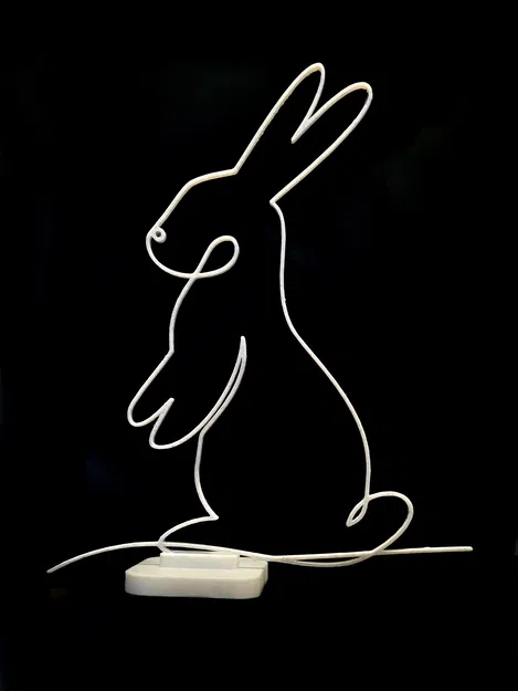 Mô hình chú thỏ Phục sinh (Easter Bunny) kèm chân đế - Image 1