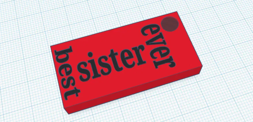 Móc khóa Best Sister Ever - Quà tặng ý nghĩa in 3D - Image 1