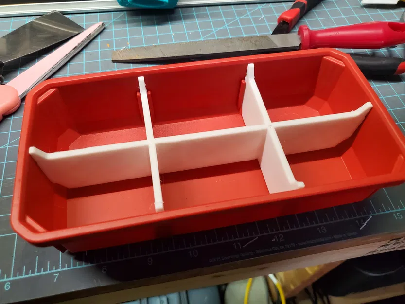 Vách ngăn in 3D cho khay nhựa Milwaukee Slim Packout (3-way & 6-way) - Image 1