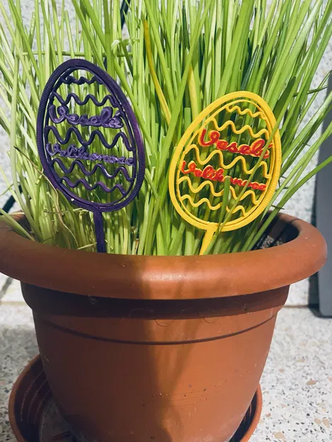 Bộ 3 que cắm trang trí trứng Phục sinh (Easter) in 3D xinh xắn - Image 2