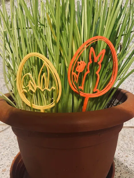 Bộ 3 que cắm trang trí trứng Phục sinh (Easter) in 3D xinh xắn - Image 3