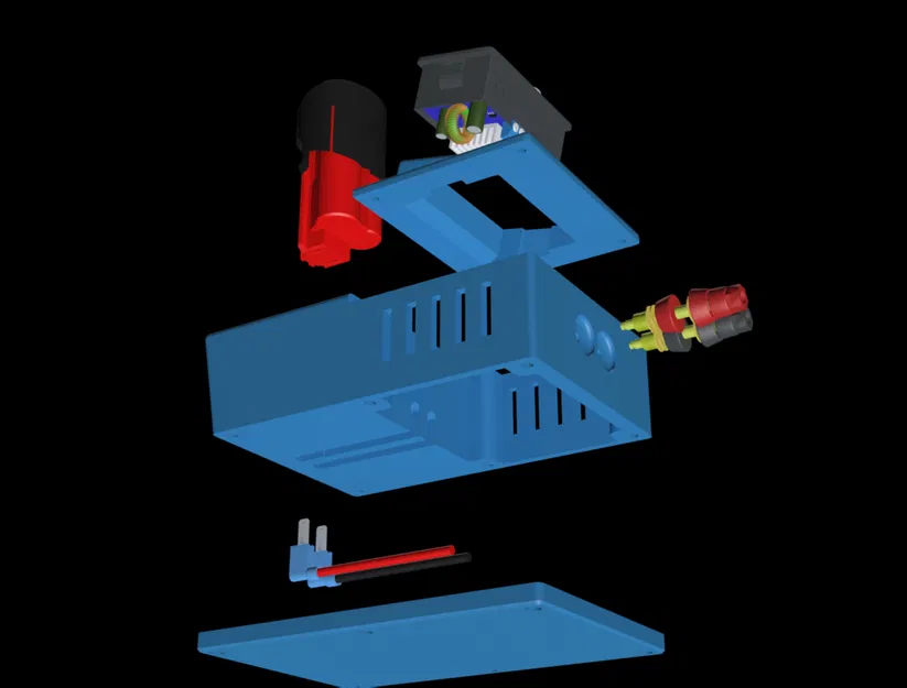 Vỏ 3D cho bộ nguồn dùng pin Milwaukee M12 với mạch ZK-4KX 35W - Image 4