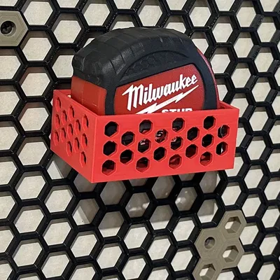 Giá treo thước dây dạng lưới tổ ong - Dễ in, không cần hỗ trợ