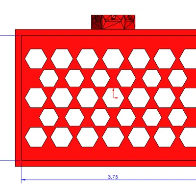 Giá treo thước dây dạng lưới tổ ong - Dễ in, không cần hỗ trợ