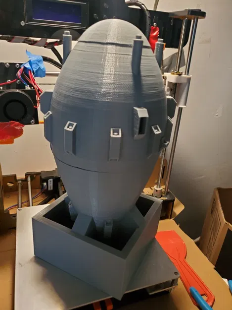 Mô hình bom hạt nhân Fatman tỉ lệ 12 inch in 3D cực chi tiết - Image 1