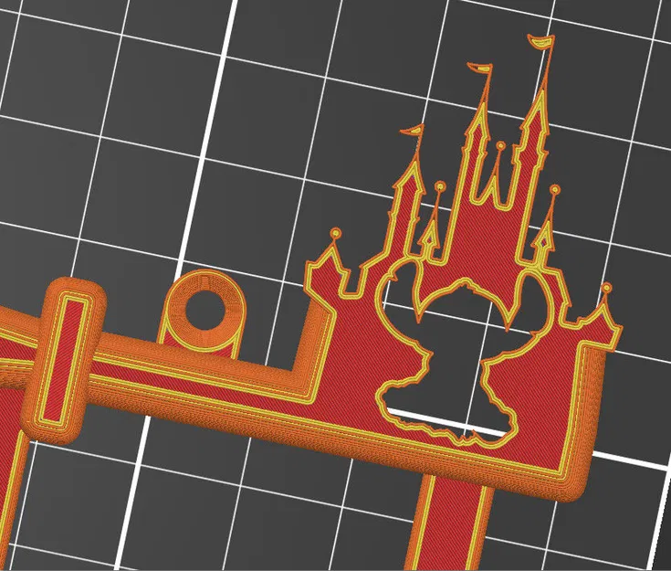 Móc treo chìa khóa phong cách Disney Castle cực đẹp - Image 4