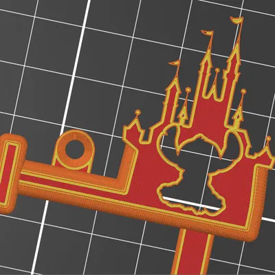 Móc treo chìa khóa phong cách Disney Castle cực đẹp