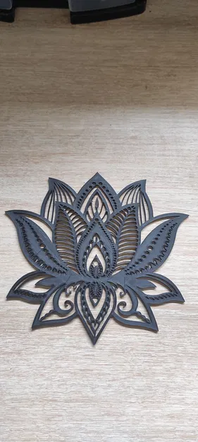 Mẫu in 3D phù điêu Hoa Sen Mandala trang trí tường độc đáo - Image 2