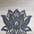Mẫu in 3D phù điêu Hoa Sen Mandala trang trí tường độc đáo - Thumbnail 2