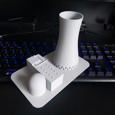 Mô hình nhà máy điện hạt nhân 3D - Thiết kế mini độc đáo