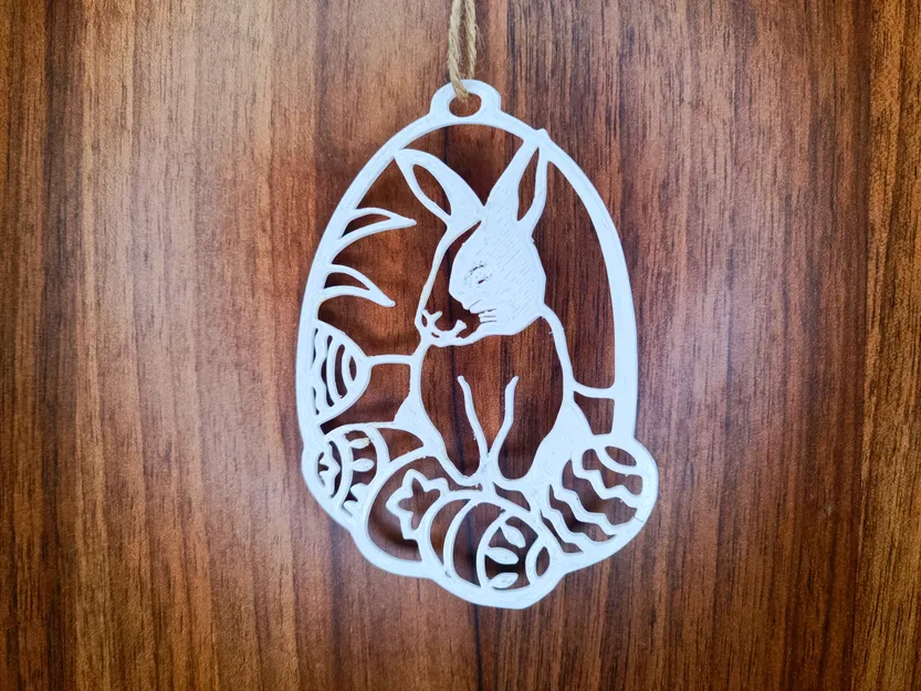Mô hình treo tường Easter Bunny - Đồ trang trí in 3D xinh xắn - Image 1