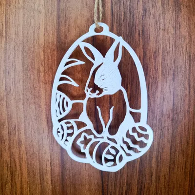 Mô hình treo tường Easter Bunny - Đồ trang trí in 3D xinh xắn
