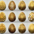 Bộ sưu tập trứng phục sinh 3D (Easter eggs bundle 01) trang trí - Thumbnail 1