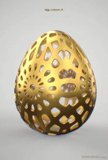 Bộ sưu tập trứng phục sinh 3D (Easter eggs bundle 01) trang trí - Image 3