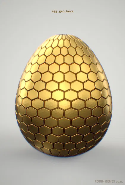 Bộ sưu tập trứng phục sinh 3D (Easter eggs bundle 01) trang trí - Image 5