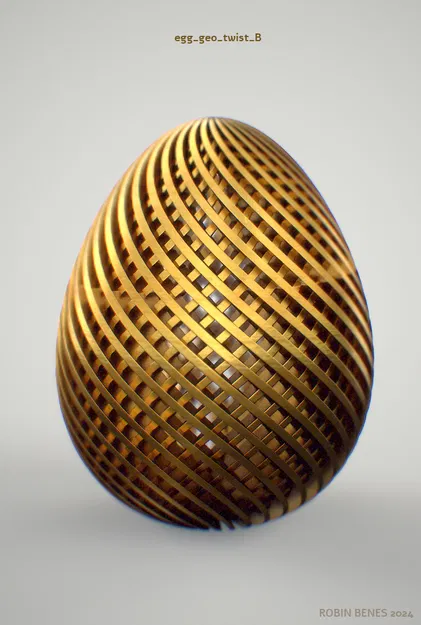 Bộ sưu tập trứng phục sinh 3D (Easter eggs bundle 01) trang trí - Image 11