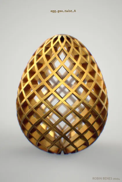 Bộ sưu tập trứng phục sinh 3D (Easter eggs bundle 01) trang trí - Image 12