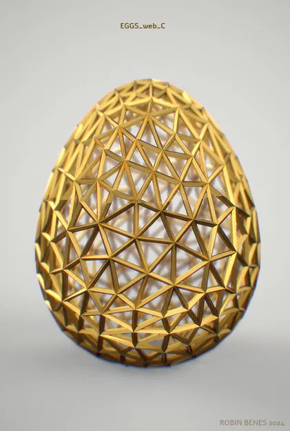 Bộ sưu tập trứng phục sinh 3D (Easter eggs bundle 01) trang trí - Image 14