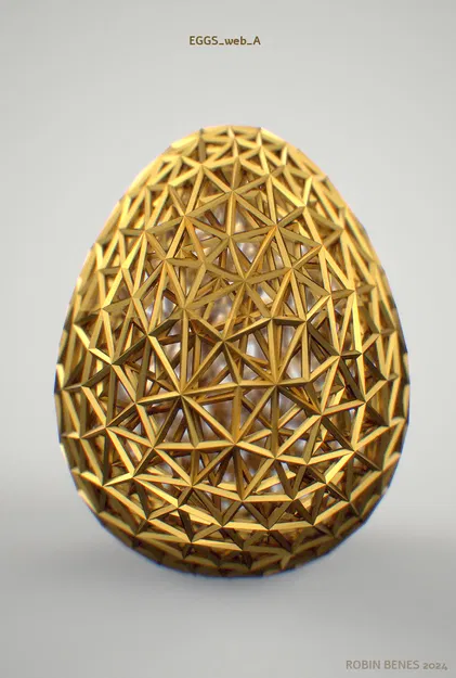 Bộ sưu tập trứng phục sinh 3D (Easter eggs bundle 01) trang trí - Image 15