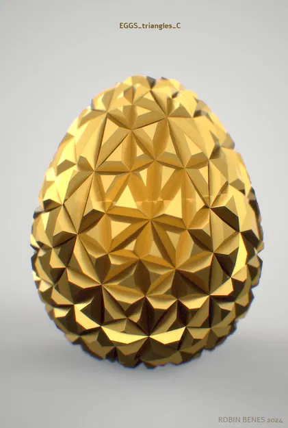 Bộ sưu tập trứng phục sinh 3D (Easter eggs bundle 01) trang trí - Image 19