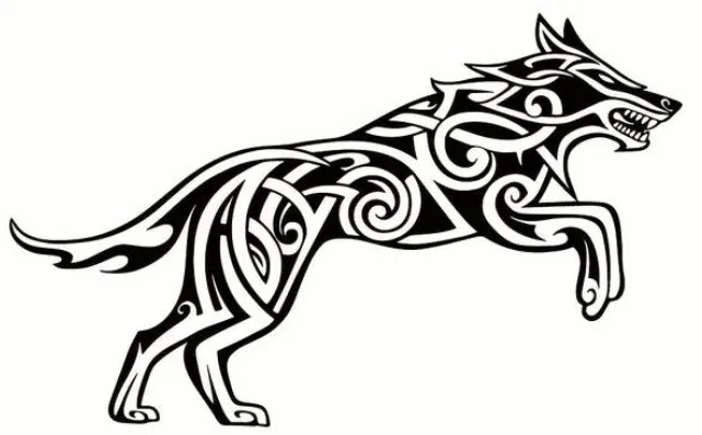 Mô hình trang trí Viking Wolf decor đầy ấn tượng - Image 1