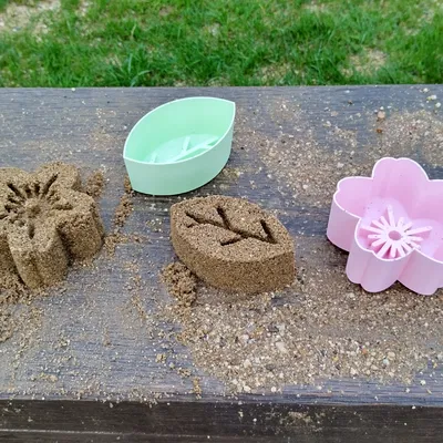 Bộ Khuôn Cát 3D Hình Hoa Anh Đào và Lá - Đồ Chơi Sáng Tạo Cho Bé