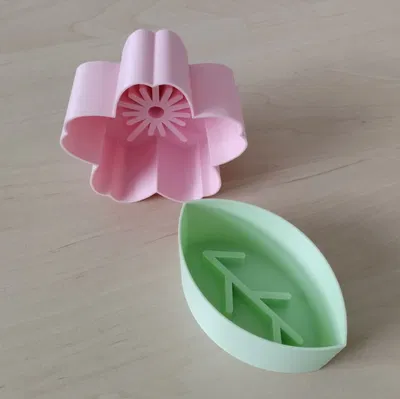 Bộ Khuôn Cát 3D Hình Hoa Anh Đào và Lá - Đồ Chơi Sáng Tạo Cho Bé