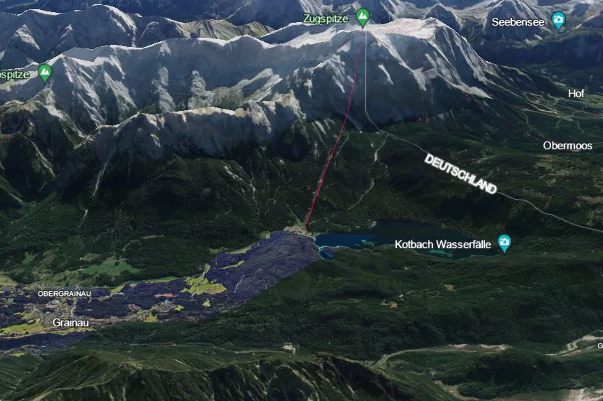 Mô hình địa hình 3D đỉnh núi Zugspitze và hồ Eibsee - Image 2