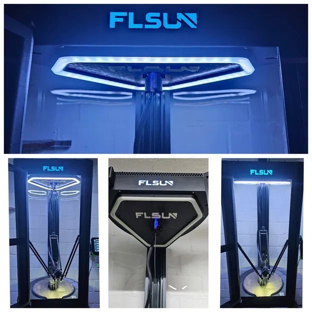 FLSUN V400 LED Triangle - Nắp đậy khoang điện tử tích hợp đèn LED vòng - Image 1