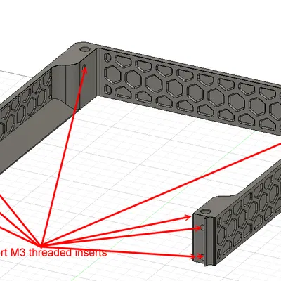 Bộ đệm Tophat kèm bản lề cho Voron V0 (V0.1/V0.2)