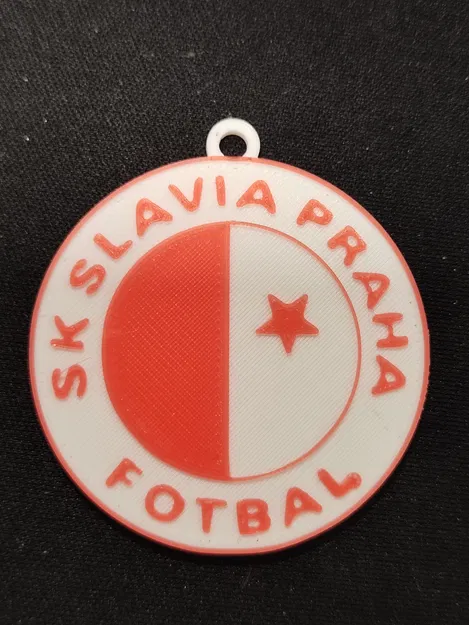 Móc khóa in 3D biểu tượng bóng đá SK Slavia Praha - Image 1