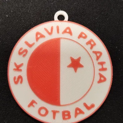 Móc khóa in 3D biểu tượng bóng đá SK Slavia Praha