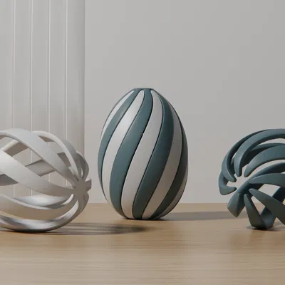 Mô hình quả trứng xoắn ốc trang trí lễ Phục sinh in 3D cực đẹp