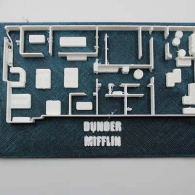Mô hình sơ đồ văn phòng 3D The Office Dunder Mifflin