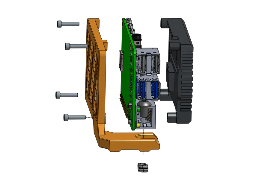 Ngàm gắn Raspberry Pi (dùng với Armor Case) cho khung máy Prusa Bear - Image 7