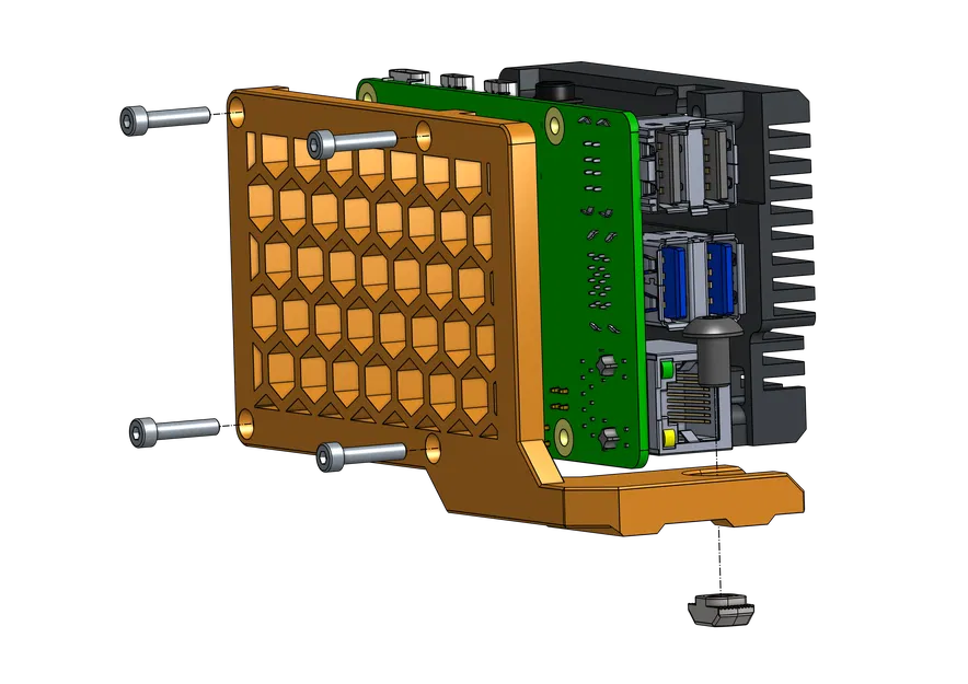 Ngàm gắn Raspberry Pi (dùng với Armor Case) cho khung máy Prusa Bear - Image 8