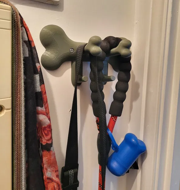 Móc treo dây dắt chó hình xương - Phụ kiện in 3D tiện lợi - Image 1