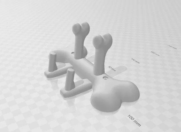 Móc treo dây dắt chó hình xương - Phụ kiện in 3D tiện lợi - Image 3